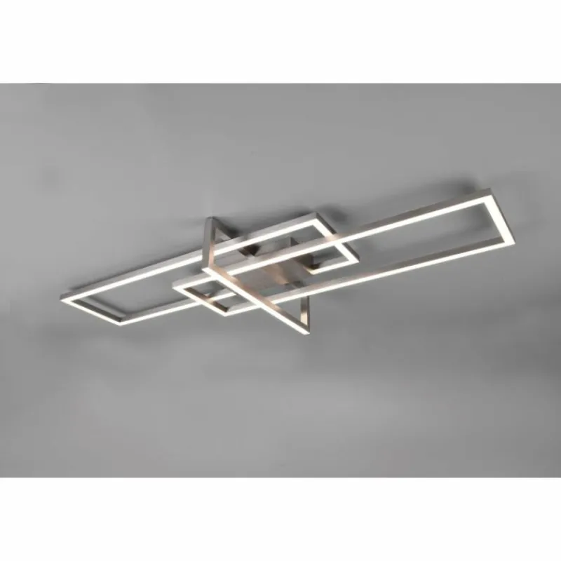 Luminaires Trio Plafonnier Trio Salinas LED Nickel mat, 1 lumière* Éclairage Led