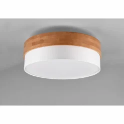 Lampes En Tissu-Luminaires Trio Plafonnier Trio Seasons Écru, Nickel mat, 3 lumières