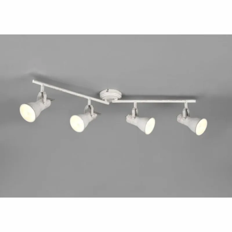 Lampes Vintages & Rétros-Luminaires Trio Plafonnier Trio Steam Ancien, Blanc, 4 lumières