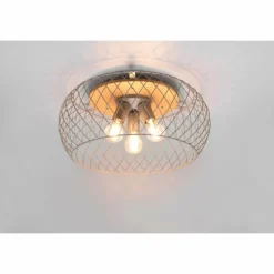 Lampes Vintages & Rétros-Luminaires Trio Plafonnier Trio Tamil Brun foncé, Nickel mat, 3 lumières