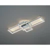 Luminaires Trio Plafonnier Trio THIAGO LED Nickel mat, 1 lumière, Télécommandes, Changeur de couleurs