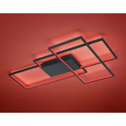Luminaires Trio Plafonnier Trio THIAGO LED Anthracite, 1 lumière, Télécommandes, Changeur de couleurs