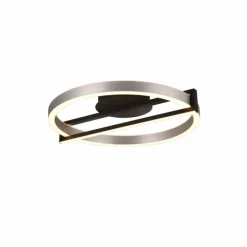 Luminaires Trio Plafonnier Trio Thompson LED Aluminium brossé, 1 lumière, Télécommandes, Changeur de couleurs