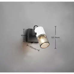 Luminaires Trio Plafonnier Trio TOSH Noir, 1 lumière* Spots Et Projecteurs