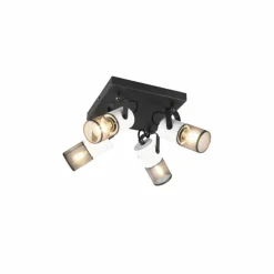 Luminaires Trio Plafonnier Trio TOSH Noir, 4 lumières* Spots Et Projecteurs