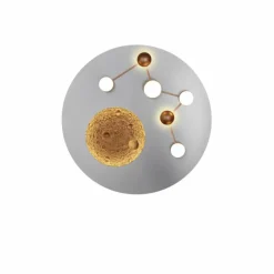 Lampes Dorées-Luminaires Trio Plafonnier Trio Zodiac LED Aluminium brossé, Or, 1 lumière