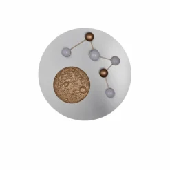 Lampes Dorées-Luminaires Trio Plafonnier Trio Zodiac LED Aluminium brossé, Or, 1 lumière