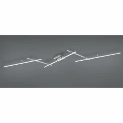 Luminaires Trio Plafonnier Trio-Leuchten Arvin LED Nickel mat, 2 lumières, Télécommandes, Changeur de couleurs* Éclairage Led