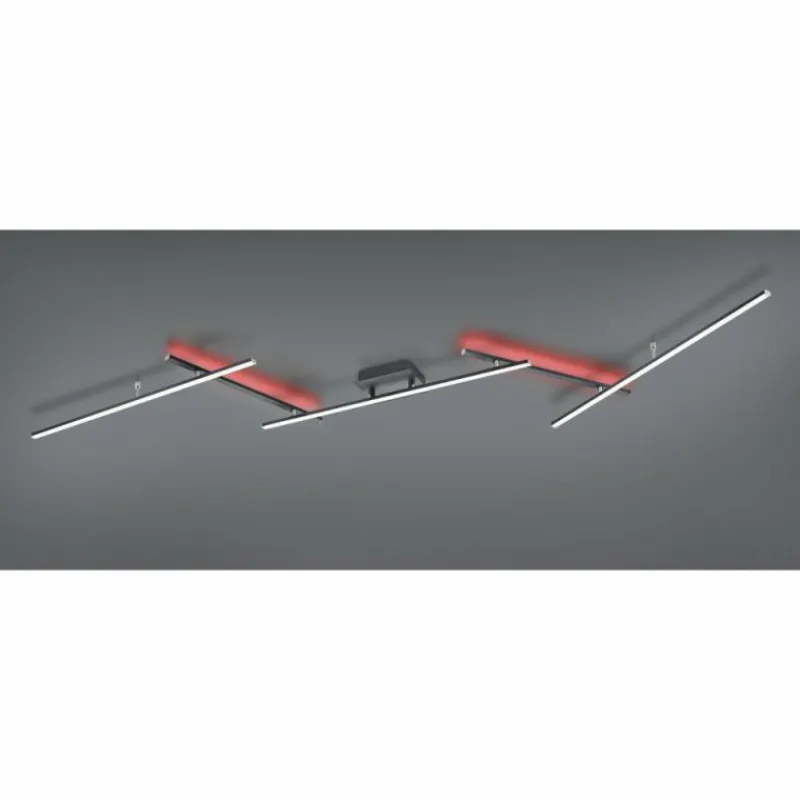 Luminaires Trio Plafonnier Trio-Leuchten Arvin LED Noir, 2 lumières, Télécommandes, Changeur de couleurs* Éclairage Led