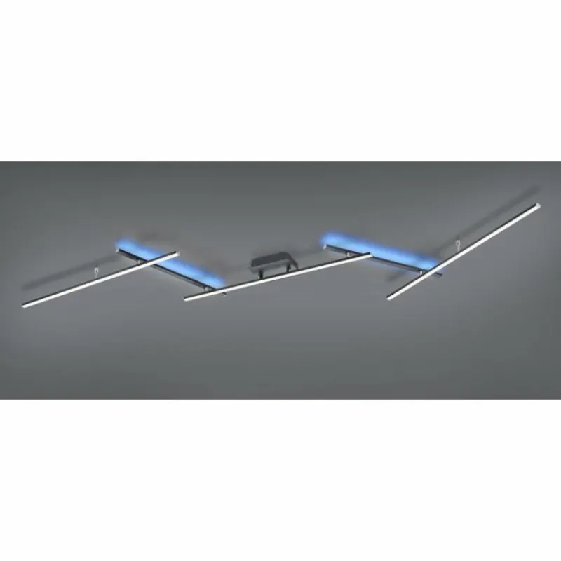 Luminaires Trio Plafonnier Trio-Leuchten Arvin LED Noir, 2 lumières, Télécommandes, Changeur de couleurs* Éclairage Led