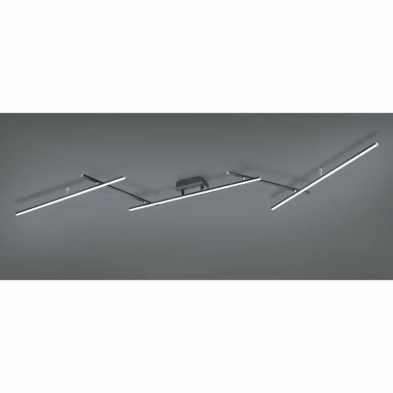 Luminaires Trio Plafonnier Trio-Leuchten Arvin LED Noir, 2 lumières, Télécommandes, Changeur de couleurs* Éclairage Led