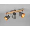 Lampes Vintages & Rétros-Luminaires Trio Plafonnier Trio-Leuchten Bell Brun foncé, Nickel mat, 3 lumières