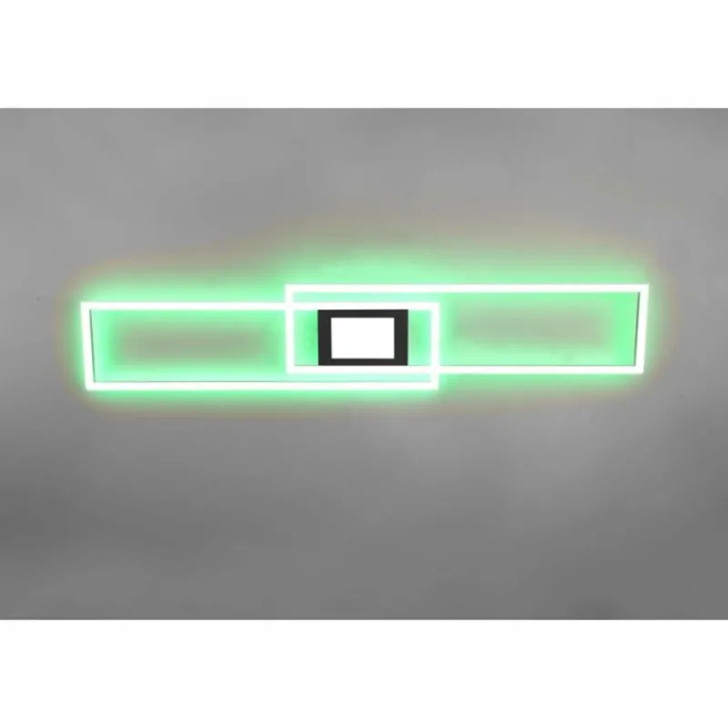 Luminaires Trio Plafonnier Trio-Leuchten Ganado LED Noir, 2 lumières, Télécommandes, Changeur de couleurs* Éclairage Led
