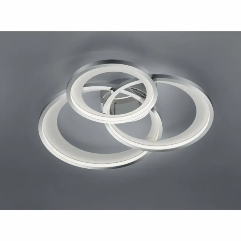 Luminaires Trio Plafonnier Trio-Leuchten Granada LED Chrome, 1 lumière* Éclairage Led