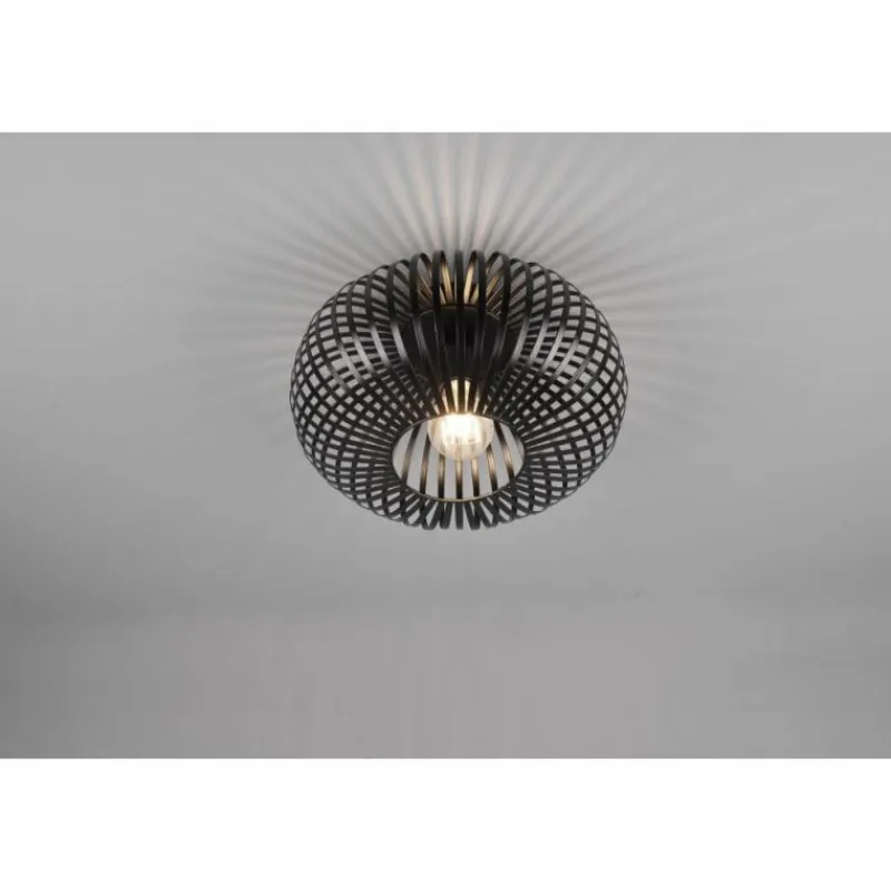 Lampes Vintages & Rétros-Luminaires Trio Plafonnier Trio-Leuchten Johann Noir, 1 lumière