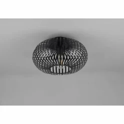 Lampes Vintages & Rétros-Luminaires Trio Plafonnier Trio-Leuchten Johann Noir, 1 lumière