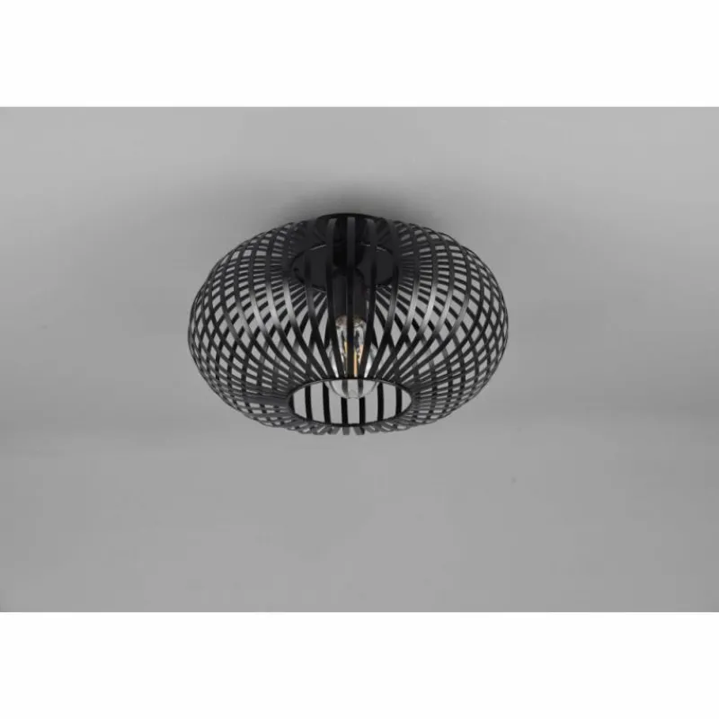 Lampes Vintages & Rétros-Luminaires Trio Plafonnier Trio-Leuchten Johann Noir, 1 lumière