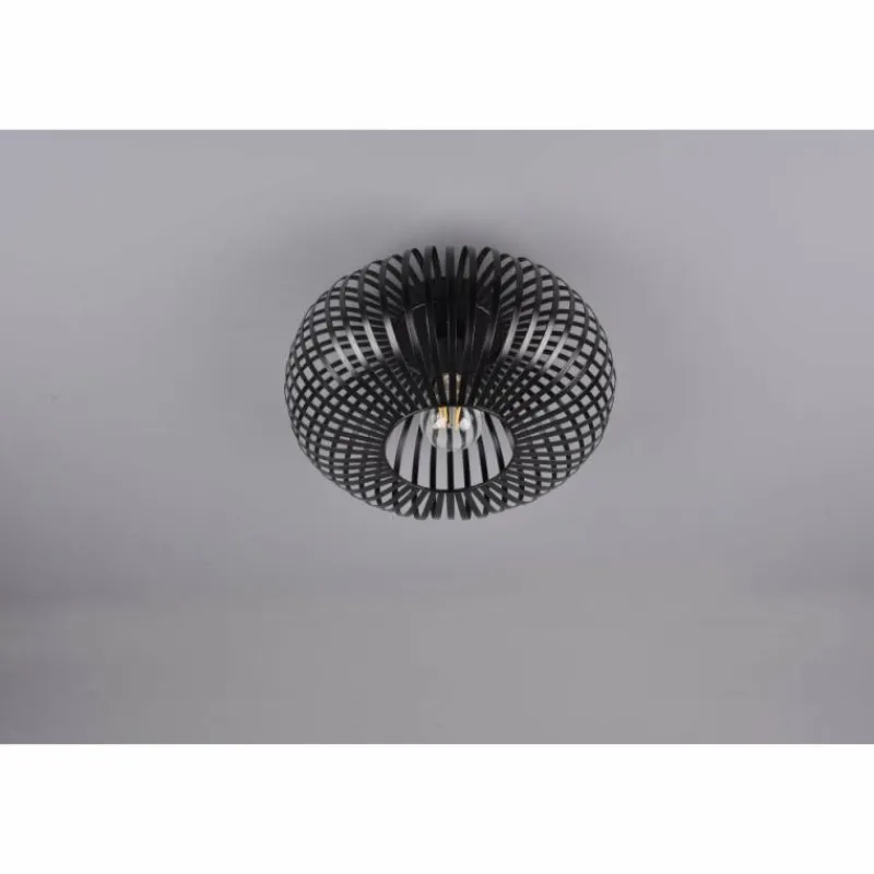 Lampes Vintages & Rétros-Luminaires Trio Plafonnier Trio-Leuchten Johann Noir, 1 lumière