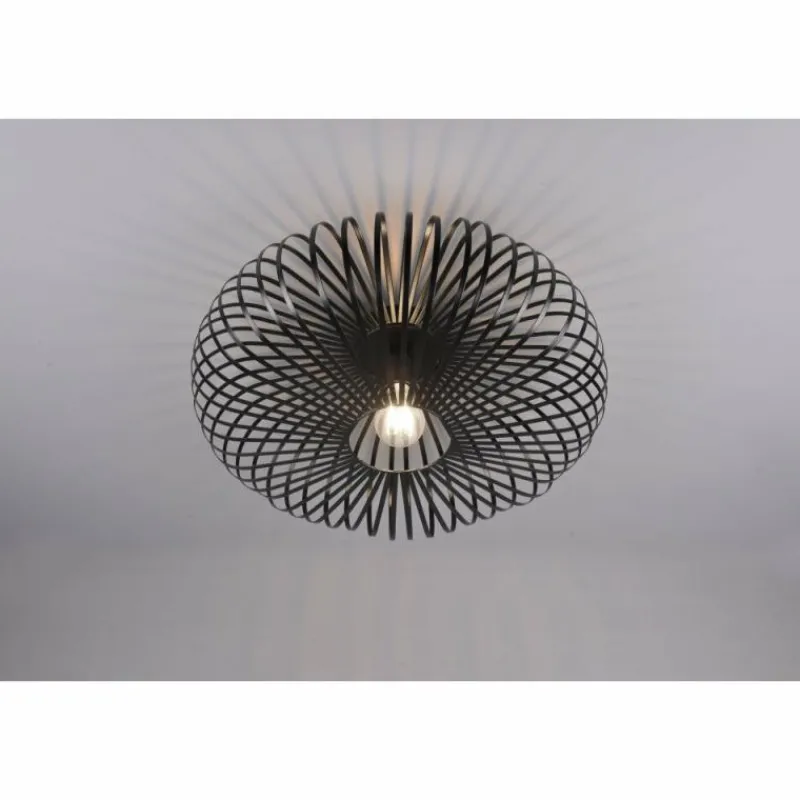 Lampes Vintages & Rétros-Luminaires Trio Plafonnier Trio-Leuchten Johann Noir, 1 lumière