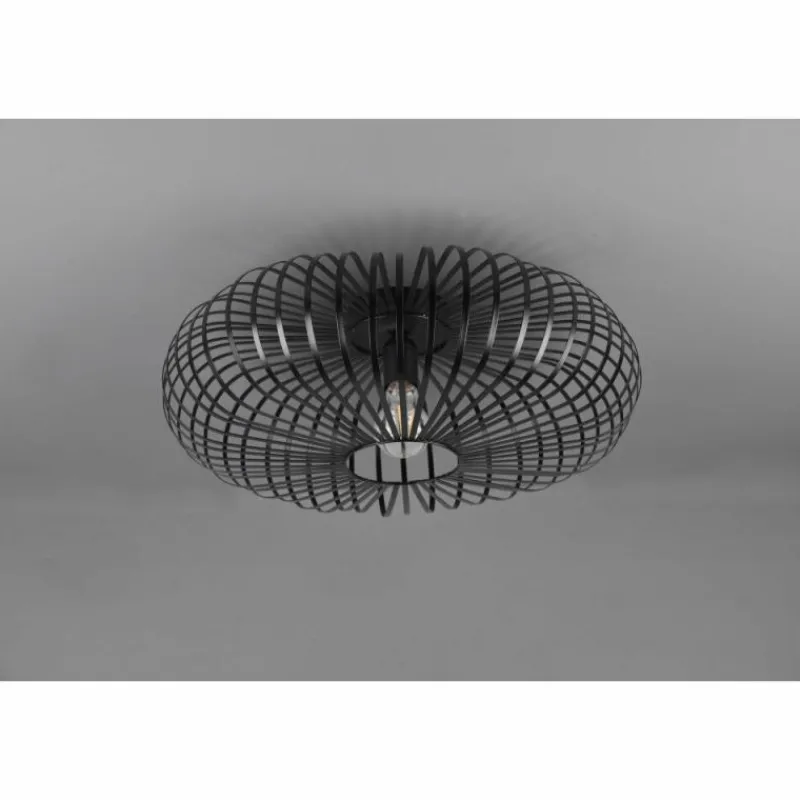 Lampes Vintages & Rétros-Luminaires Trio Plafonnier Trio-Leuchten Johann Noir, 1 lumière