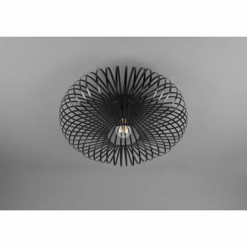 Lampes Vintages & Rétros-Luminaires Trio Plafonnier Trio-Leuchten Johann Noir, 1 lumière