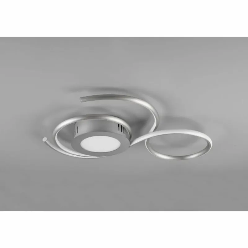 Luminaires Trio Plafonnier Trio-Leuchten Jive LED Nickel mat, 1 lumière, Télécommandes* Éclairage Led