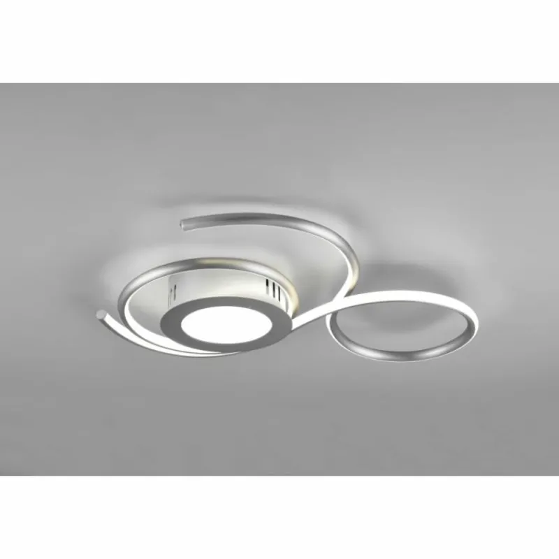 Luminaires Trio Plafonnier Trio-Leuchten Jive LED Nickel mat, 1 lumière, Télécommandes* Éclairage Led
