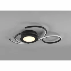 Luminaires Trio Plafonnier Trio-Leuchten Jive LED Noir, 1 lumière, Télécommandes* Éclairage Led