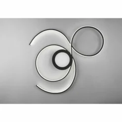 Luminaires Trio Plafonnier Trio-Leuchten Jive LED Noir, 1 lumière, Télécommandes* Éclairage Led