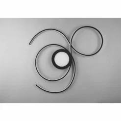 Luminaires Trio Plafonnier Trio-Leuchten Jive LED Noir, 1 lumière, Télécommandes* Éclairage Led