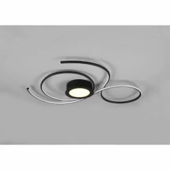Luminaires Trio Plafonnier Trio-Leuchten Jive LED Noir, 1 lumière, Télécommandes* Éclairage Led