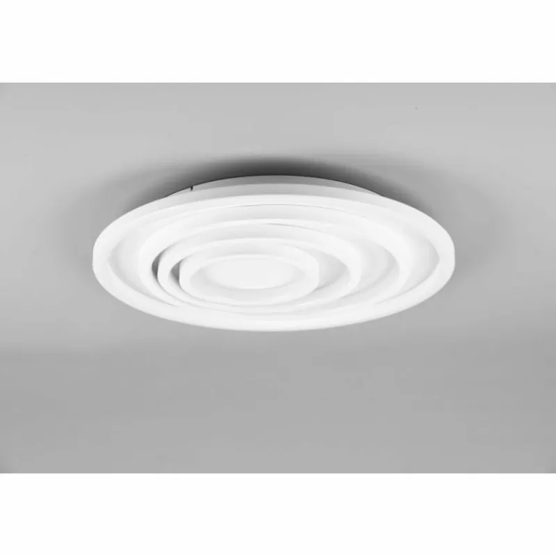 Luminaires Trio Plafonnier Trio-Leuchten Kagawa LED Blanc, 1 lumière, Télécommandes* Éclairage Led