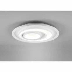 Luminaires Trio Plafonnier Trio-Leuchten Kagawa LED Blanc, 1 lumière, Télécommandes* Éclairage Led