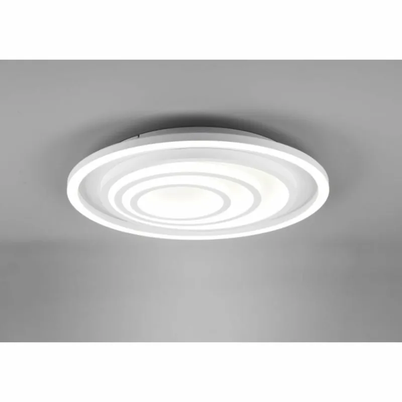 Luminaires Trio Plafonnier Trio-Leuchten Kagawa LED Blanc, 1 lumière, Télécommandes* Éclairage Led