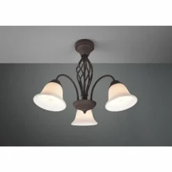 Luminaires Trio Plafonnier Trio-Leuchten Rustica Rouille, 3 lumières