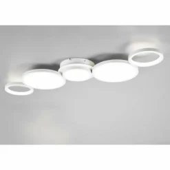 Luminaires Trio Plafonnier Trio-Leuchten Salsa LED Blanc, 1 lumière* Éclairage Led