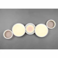 Luminaires Trio Plafonnier Trio-Leuchten Salsa LED Blanc, 1 lumière* Éclairage Led