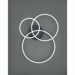 Luminaires Trio Plafonnier Trio-Leuchten Winona LED Noir, 2 lumières, Télécommandes, Changeur de couleurs* Éclairage Led