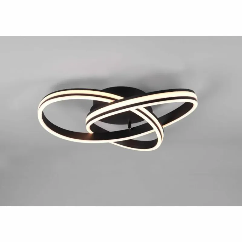 Luminaires Trio Plafonnier Trio-Leuchten Yara LED Noir, 1 lumière* Éclairage Led