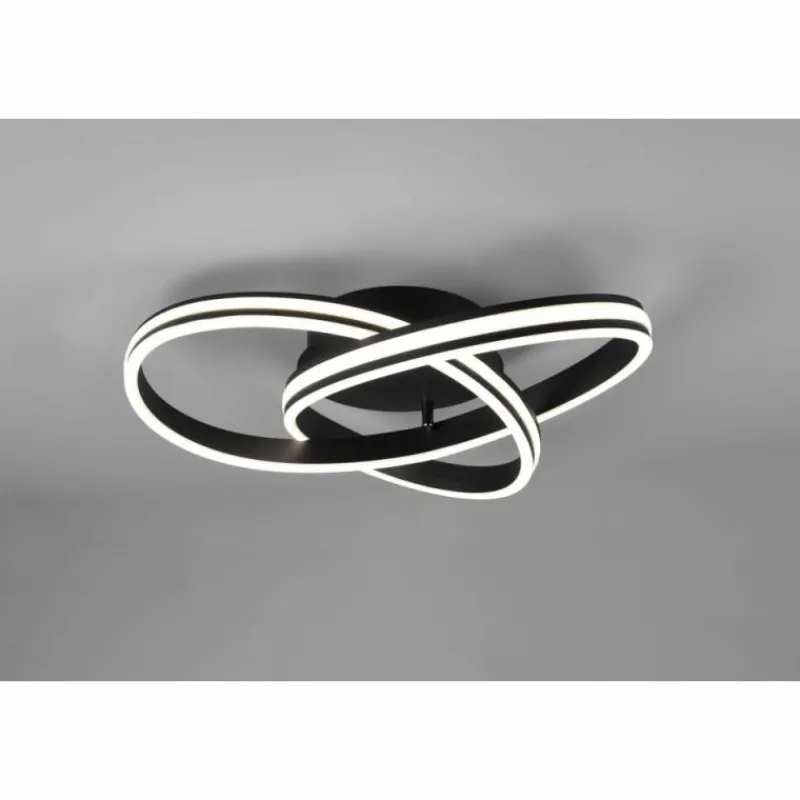 Luminaires Trio Plafonnier Trio-Leuchten Yara LED Noir, 1 lumière* Éclairage Led