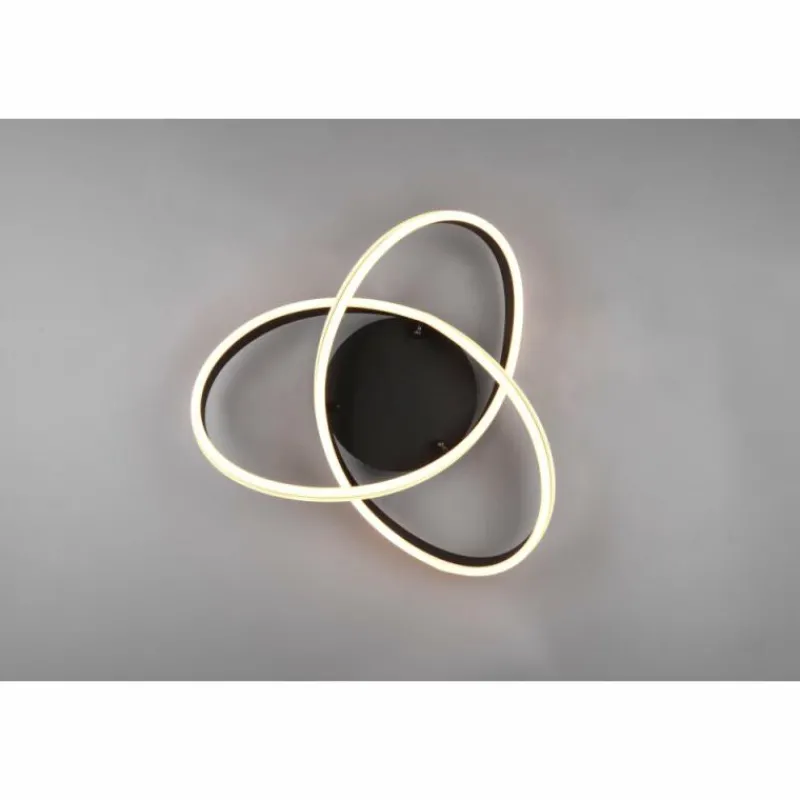 Luminaires Trio Plafonnier Trio-Leuchten Yara LED Noir, 1 lumière* Éclairage Led