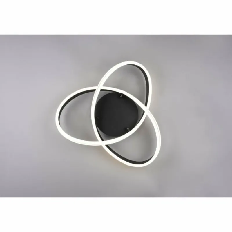 Luminaires Trio Plafonnier Trio-Leuchten Yara LED Noir, 1 lumière* Éclairage Led