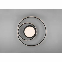 Luminaires Trio Plafonnier Trio-Leuchten Yava LED Noir, 1 lumière, Télécommandes* Éclairage Led