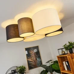 hofstein Plafonnier Trisett Gris, Noir, Blanc, 5 lumières* Plafonniers