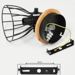 Luminaires Scandinaves-hofstein Plafonnier Tros Écru, Noir, 1 lumière