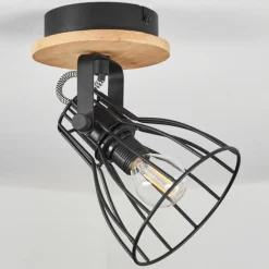 Luminaires Scandinaves-hofstein Plafonnier Tros Écru, Noir, 1 lumière