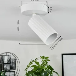 Luminaires Scandinaves-hofstein Plafonnier Trutielle Blanc, 1 lumière