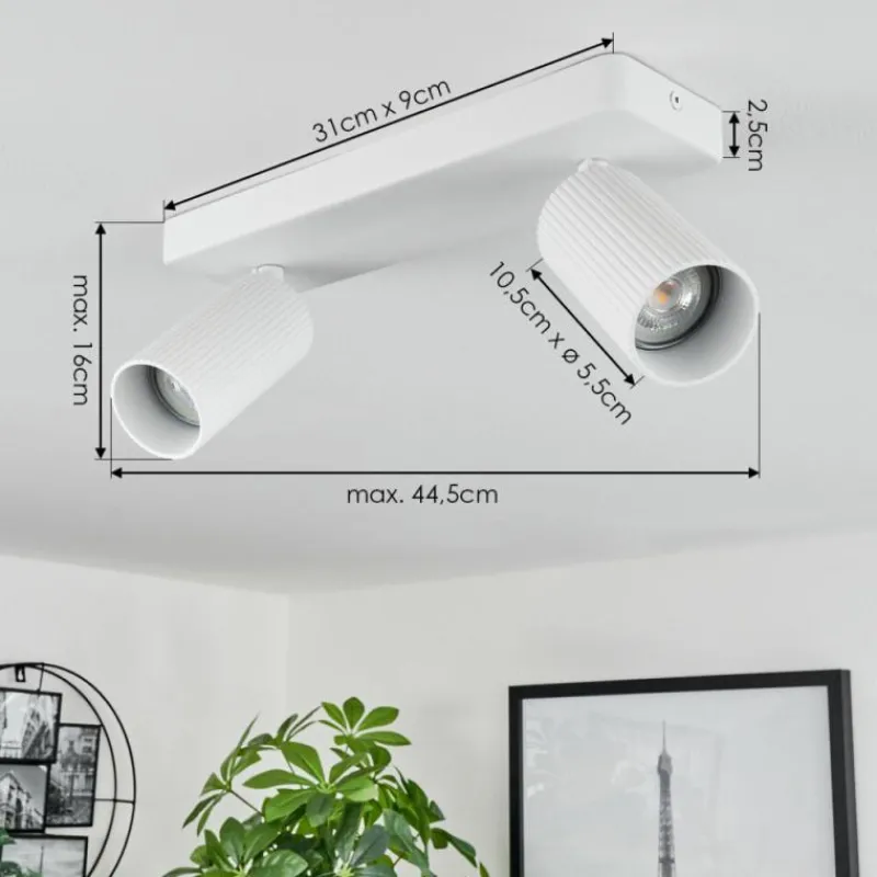 Luminaires Scandinaves-hofstein Plafonnier Trutielle Blanc, 2 lumières