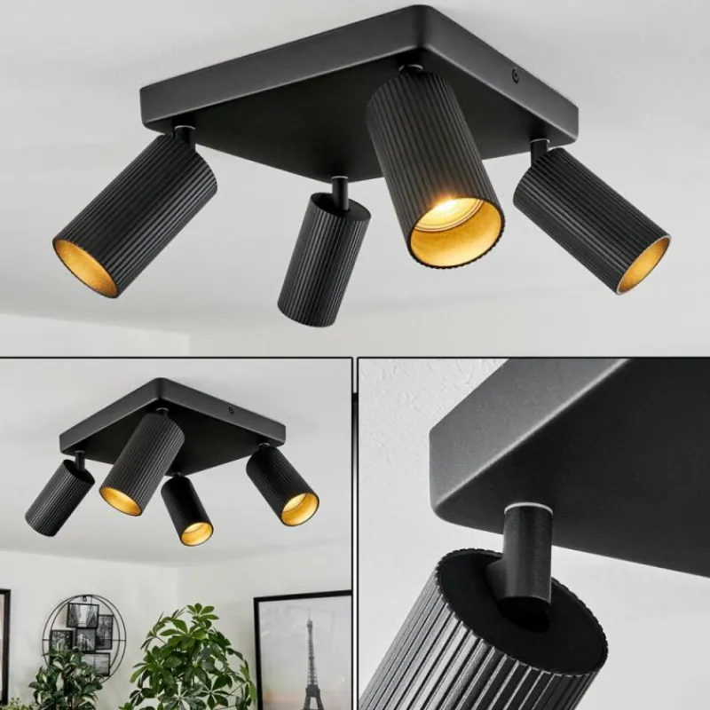 Luminaires Scandinaves-hofstein Plafonnier Trutielle Noir, 4 lumières