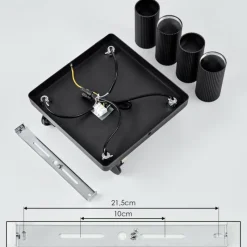 Luminaires Scandinaves-hofstein Plafonnier Trutielle Noir, 4 lumières